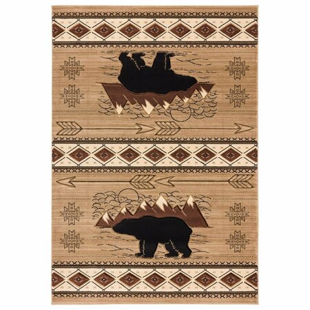 UNITED WEAVERS OF AMERICA Cottage Timberland Beige Area Rectangle Rug, 7 ft. 10 in. x 10 ft. 6 in. 2055 41826 912